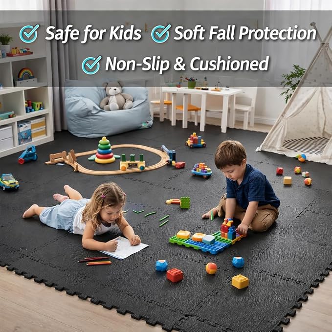 Interlocking Foam Mats – EVA Floor Tiles for Gym, Yoga & Play