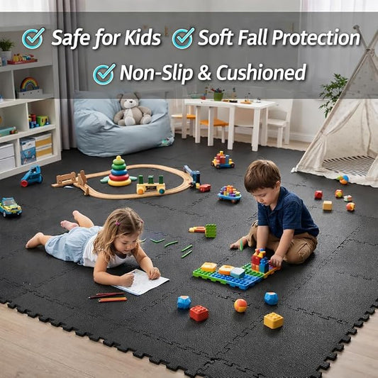 Interlocking Foam Mats – EVA Floor Tiles for Gym, Yoga & Play